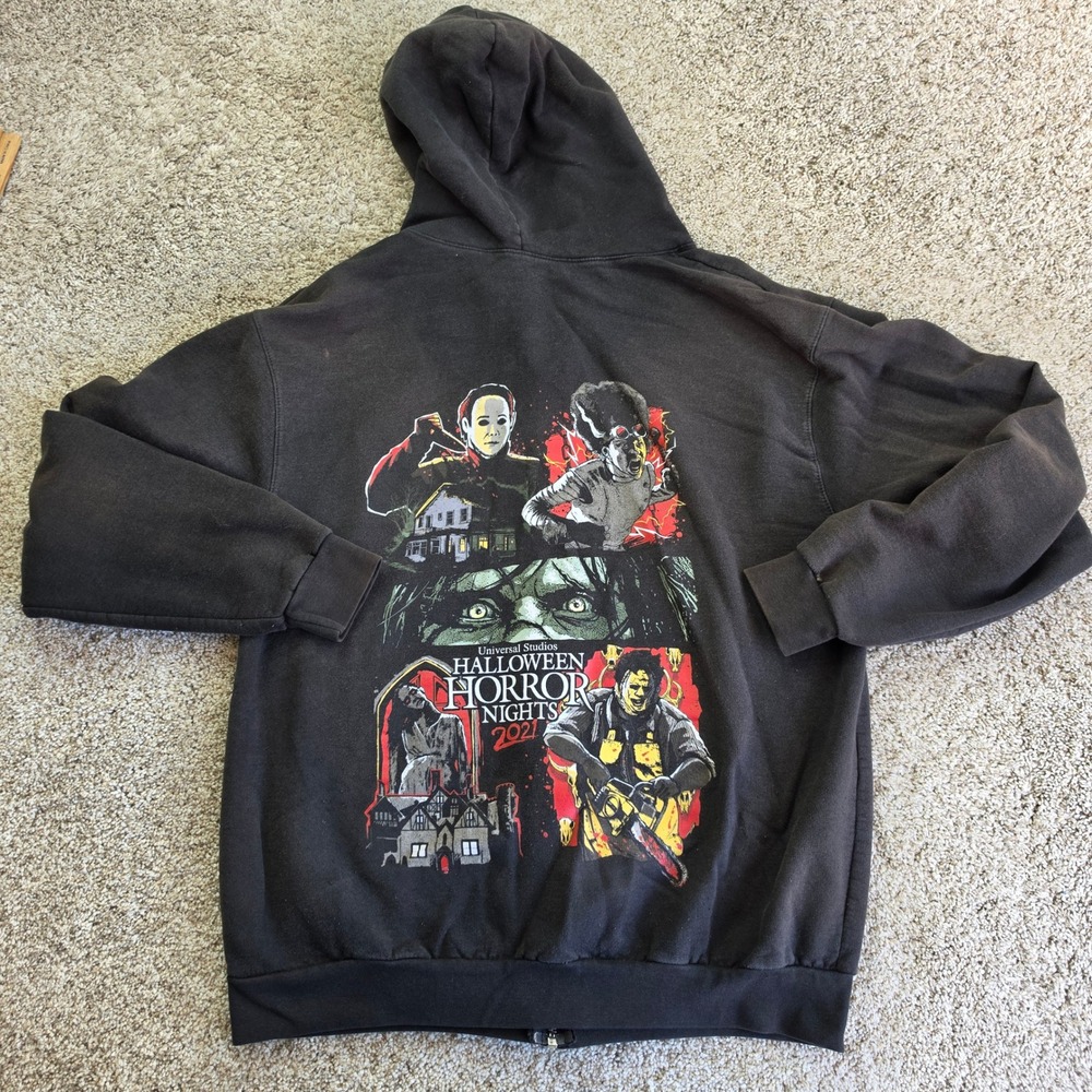 Universal Studios Halloween Horror Nights 2021 Hoodie Men XL Black Michael Myers